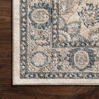 Charlise Polypropylene & Polyester Pile Rug in Bone / Denim