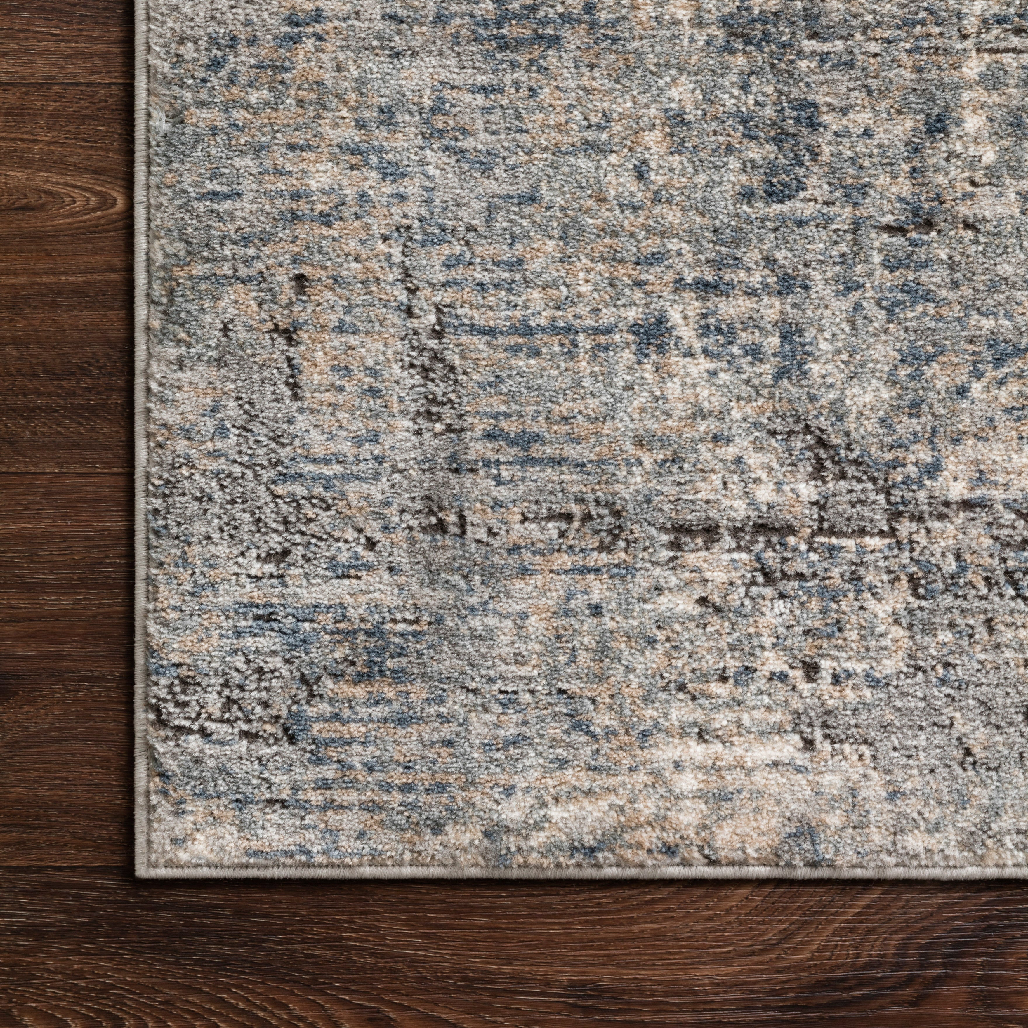 Charlise Polypropylene & Polyester Pile Rug in Indigo / Charcoal