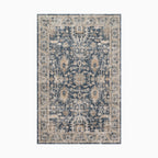 Charlise Polypropylene & Polyester Pile Rug in Indigo / Dune