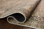 Georgette Polyester Pile Rug in Spice / Indigo