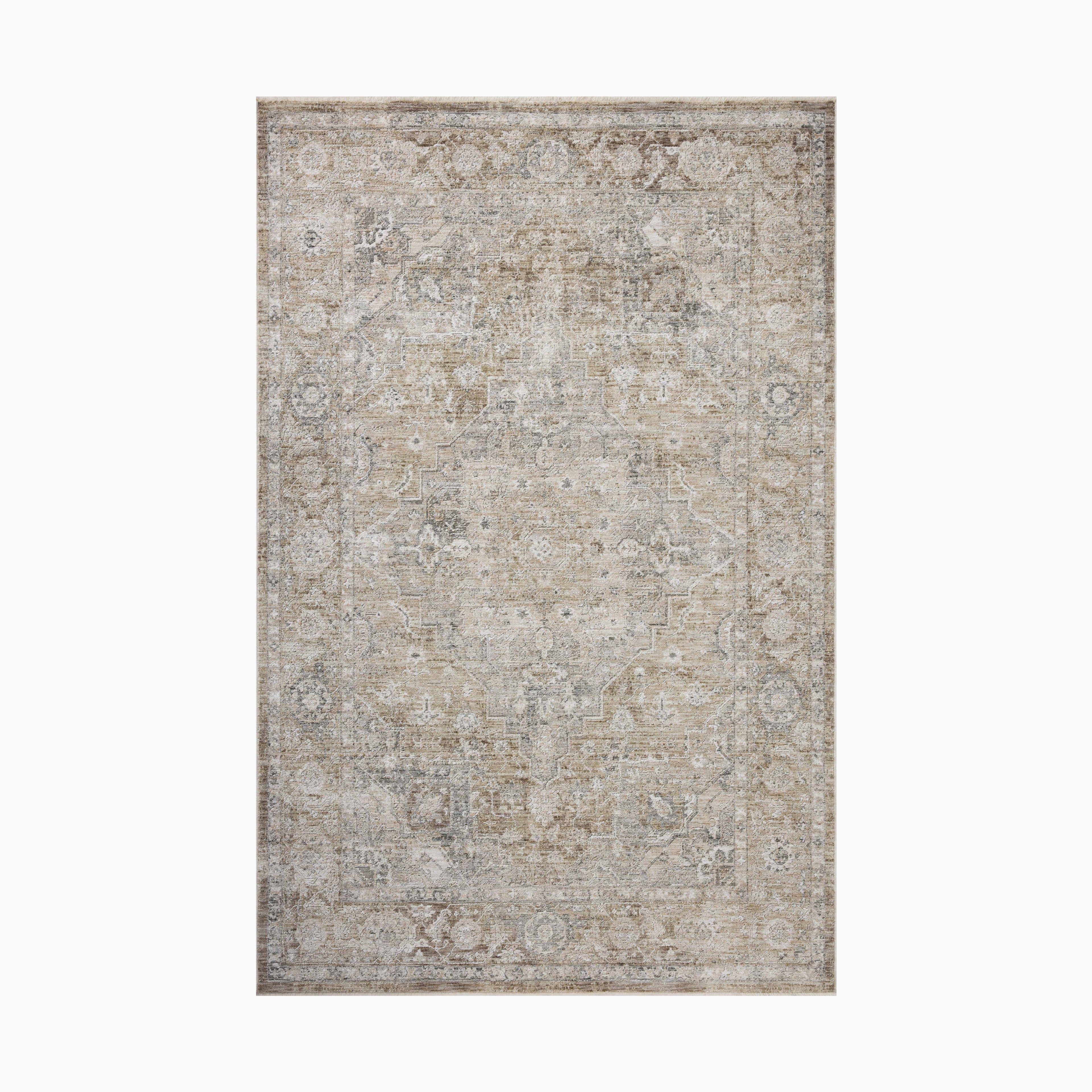 Haverford Polyester Pile Rug in Ecru / Mist