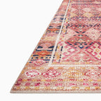 Hutchinson Polyester Face Rug in Blush / Multi