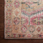 Hutchinson Polyester Face Rug in Rose / Opal
