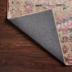 Hutchinson Polyester Face Rug in Rose / Opal