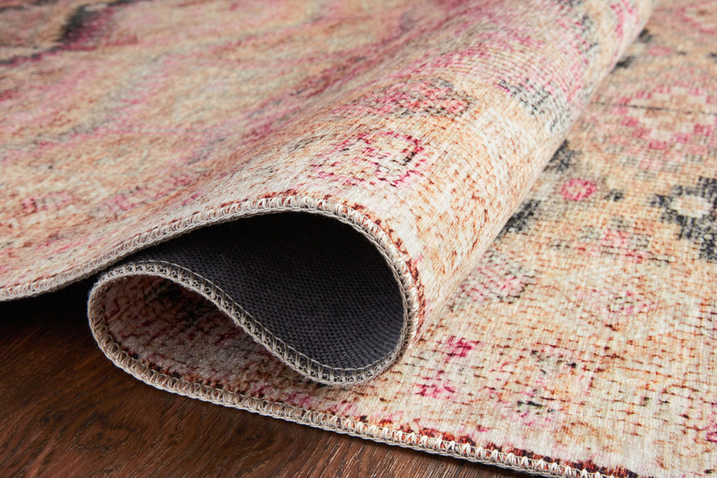 Hutchinson Polyester Face Rug in Rose / Opal
