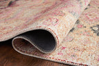 Hutchinson Polyester Face Rug in Rose / Opal