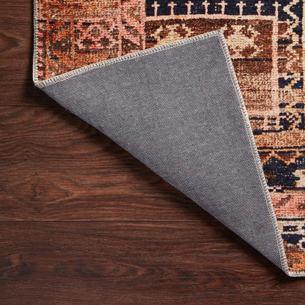Hutchinson Polyester Face Rug in Rust / Desert