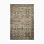 Hutchinson Polyester Face Rug in Sage / Graphite