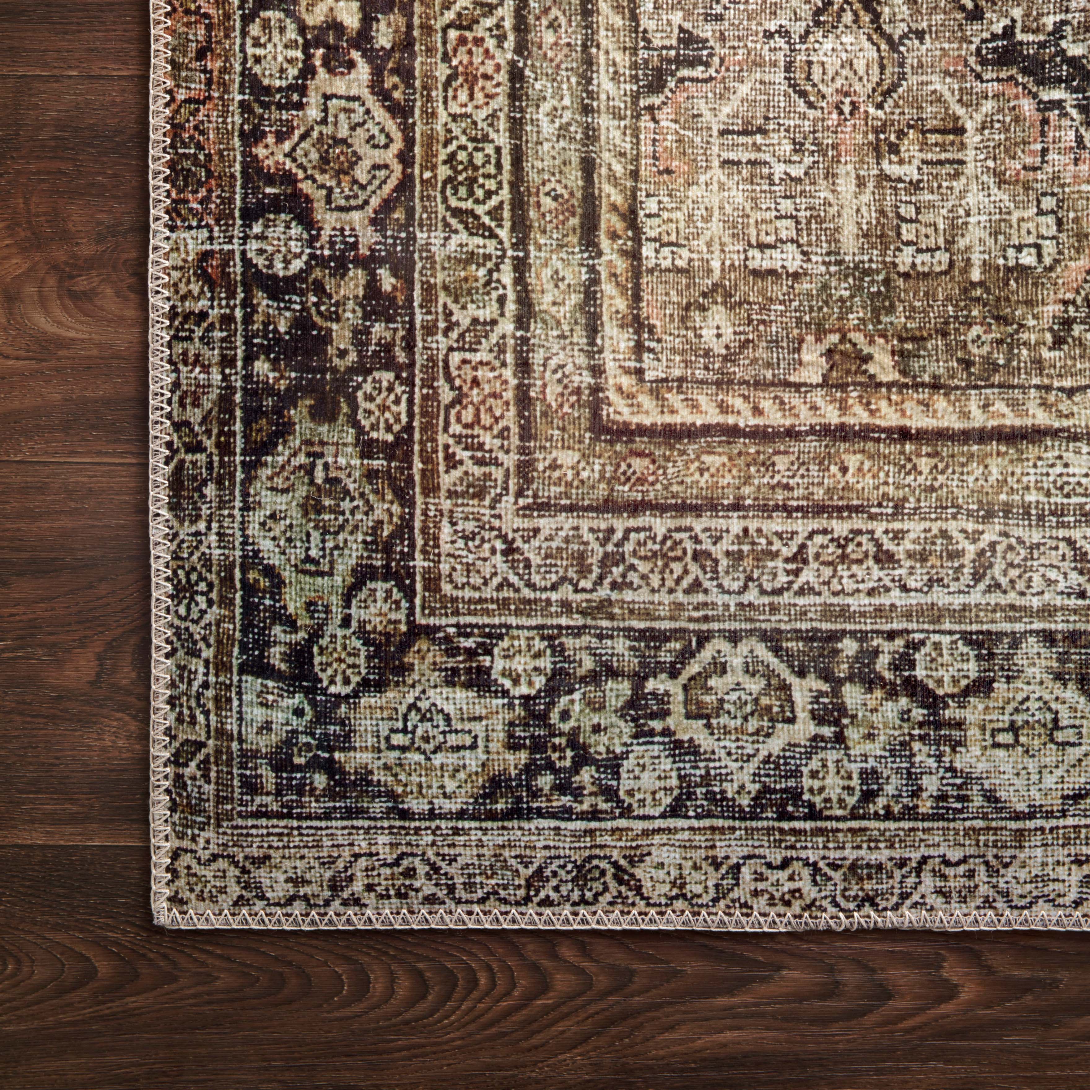 Hutchinson Polyester Face Rug in Sage / Graphite