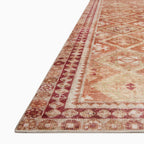 Hutchinson Polyester Face Rug in Sand / Terracotta