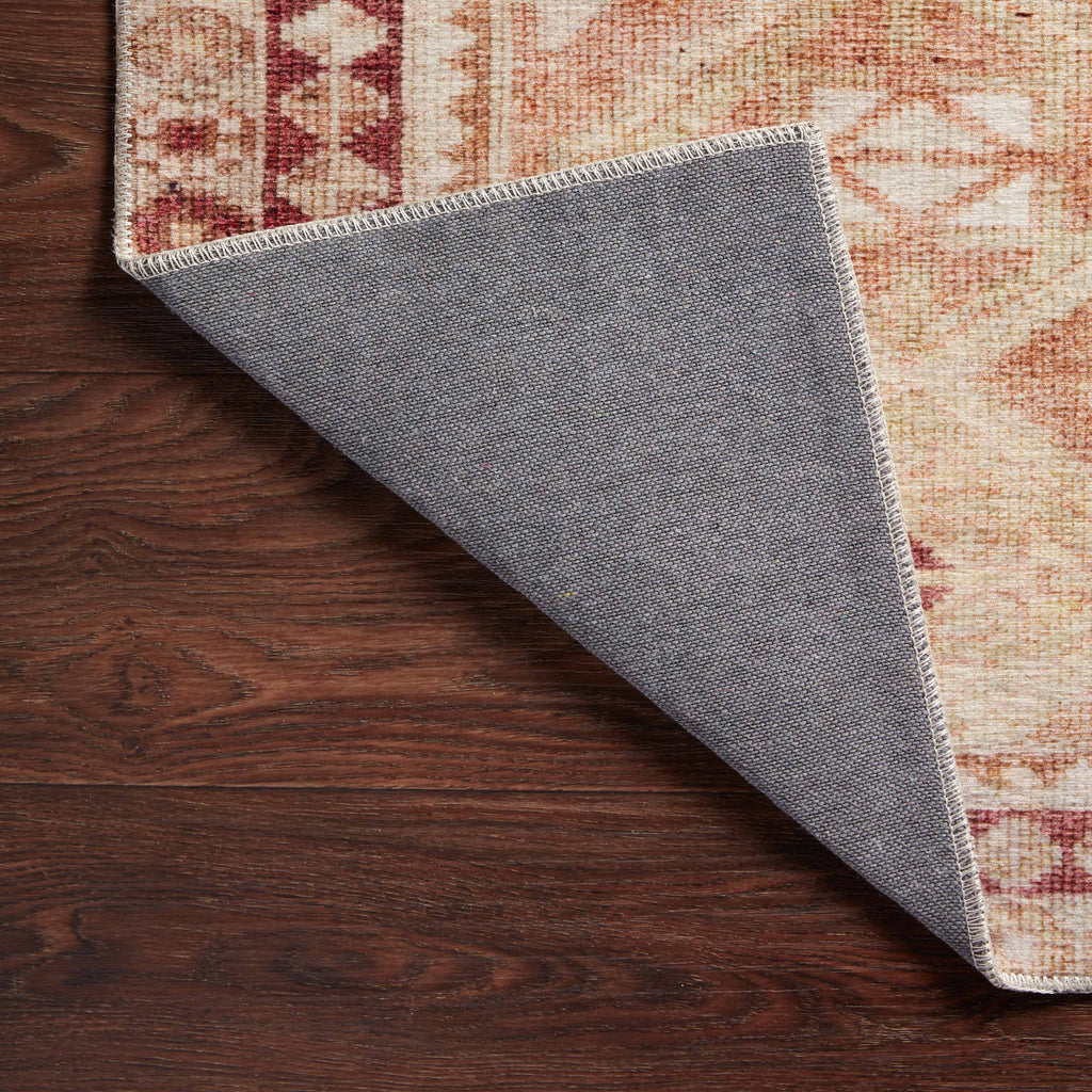 Hutchinson Polyester Face Rug in Sand / Terracotta