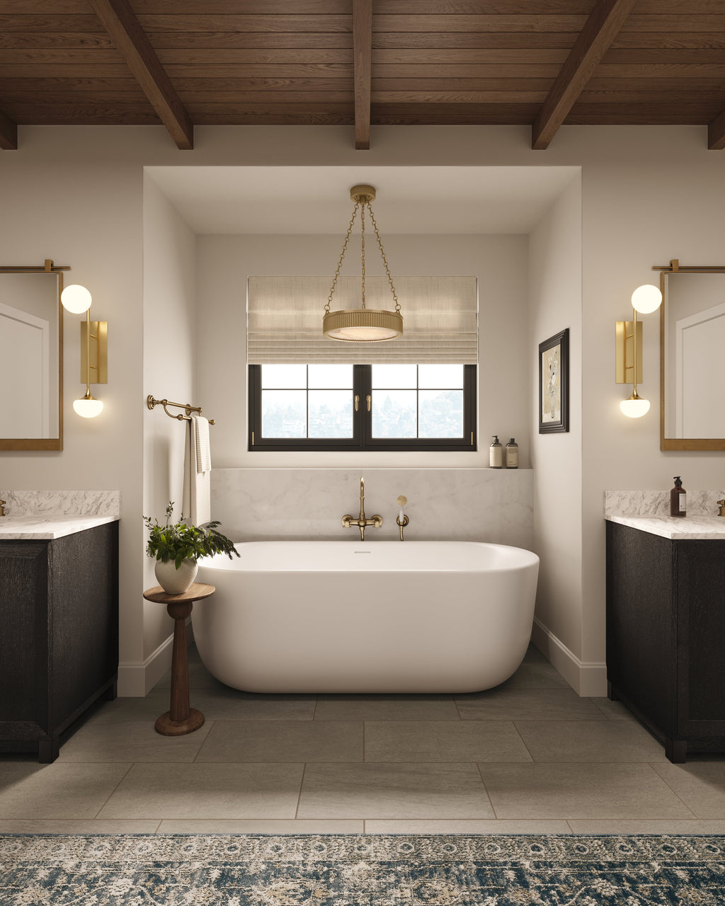 Matteo Pendant in Aged Brass