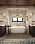 Matteo Pendant in Aged Brass