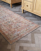 Georgette Polyester Pile Rug in Sand / Peach