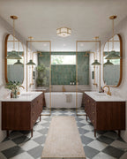 Mulligan 17 Flush Mount in Aged Brass