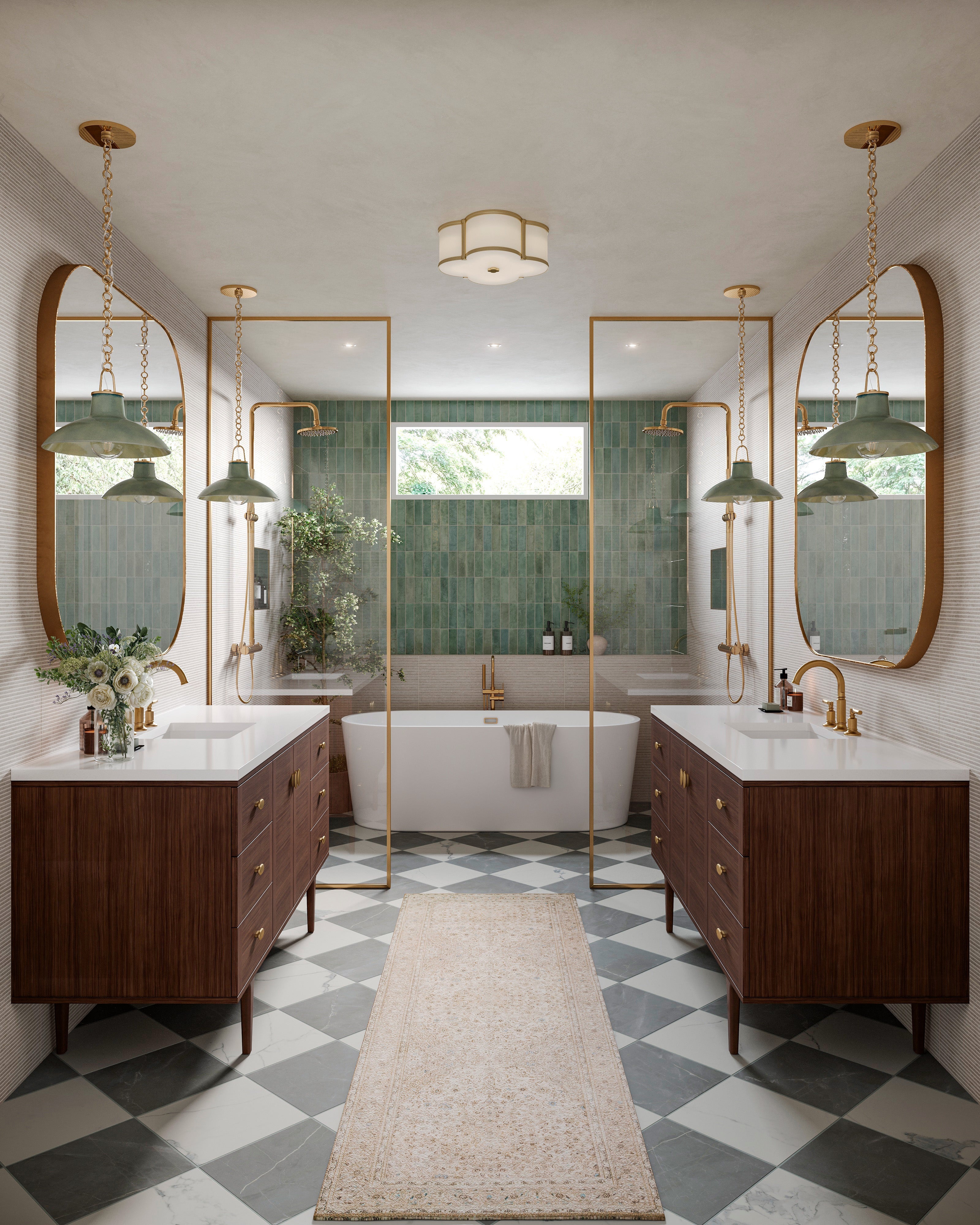 Mulligan 17 Flush Mount in Aged Brass