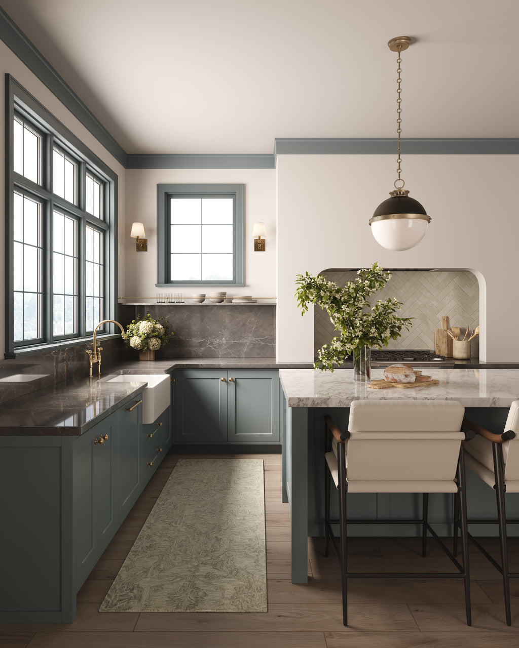 Mallory Wool Pile Rug in Aloe