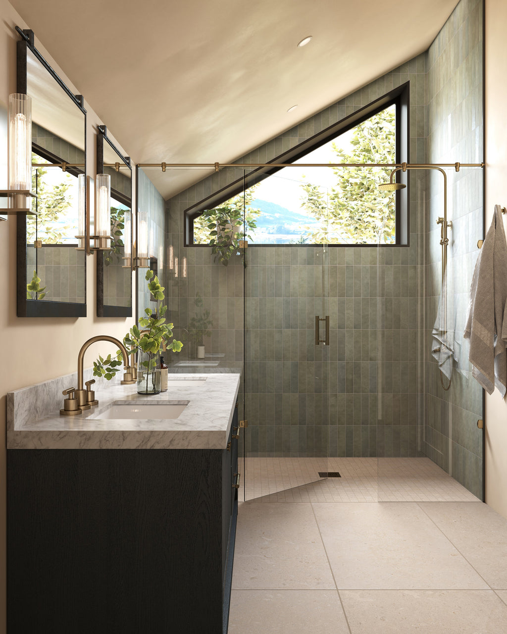 Clancy Small Mirror in Antiqued Iron