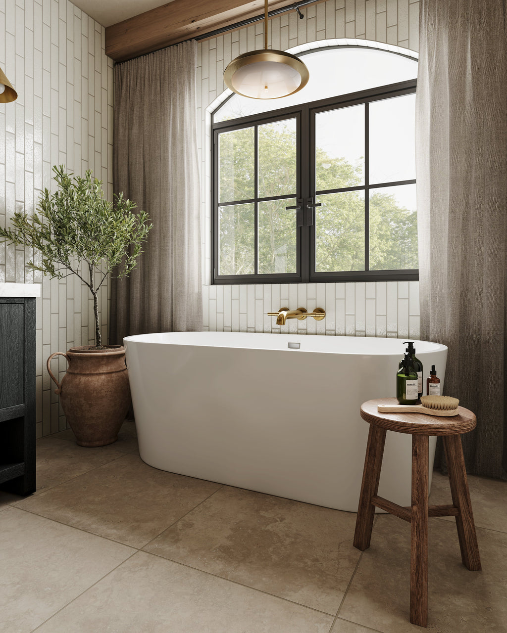 Sebastian Pendant in Aged Brass Iron