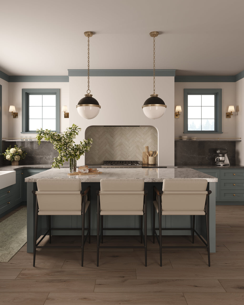 Barnes 14 Pendant in Aged Antique Distressed Bronze