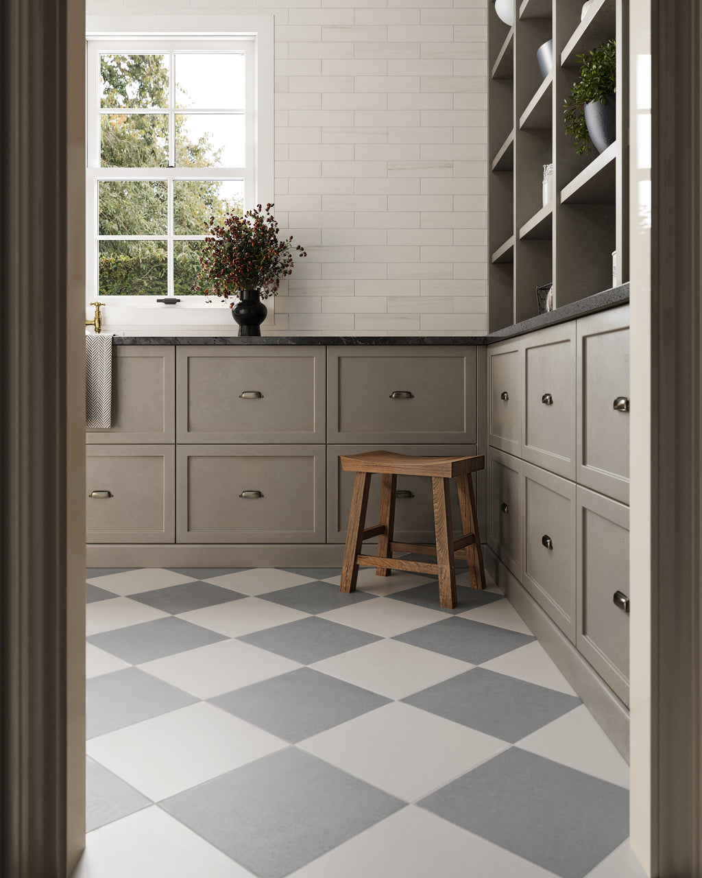Palmer 12x12 Matte Porcelain Tile in Grey