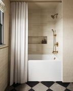 Leona 12x12 Checkerboard Matte Porcelain Tile in Amani Bronze and Nero Marquina