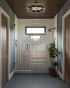 Clement Semi Flush In Aged Old Bronze