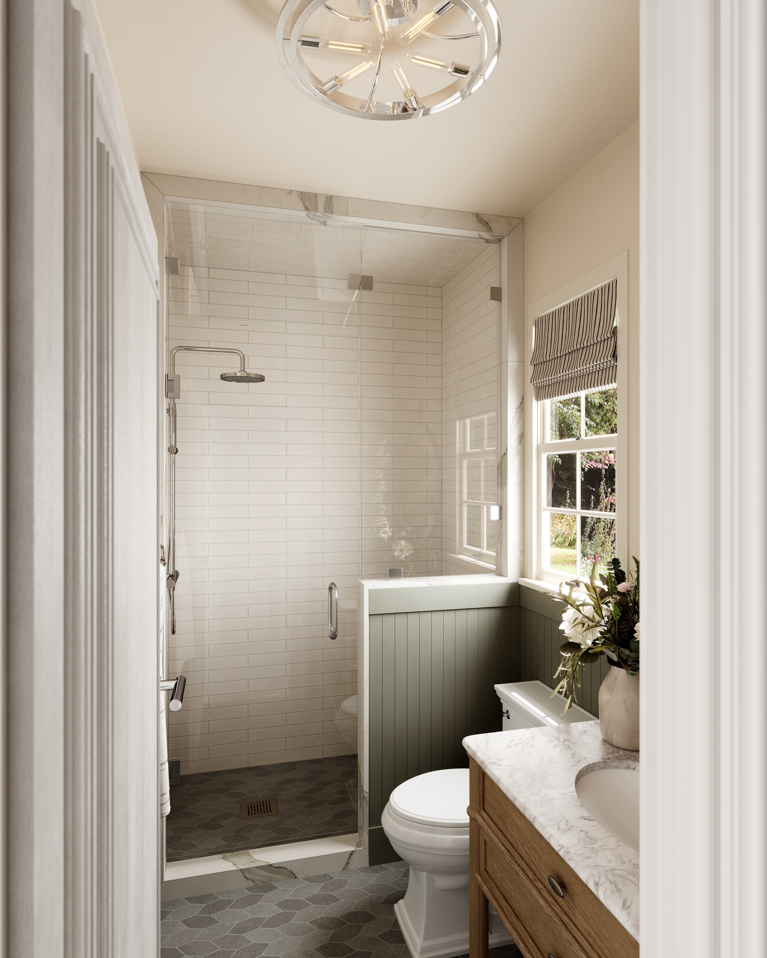 Clement Semi Flush In Polished Nickel