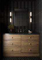 Kira 12x12 Satin Ceramic Tile in Striped Dots Black