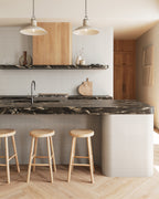 Sable Pendant in Distressed Bronze/Ceramic Ivory Crackle