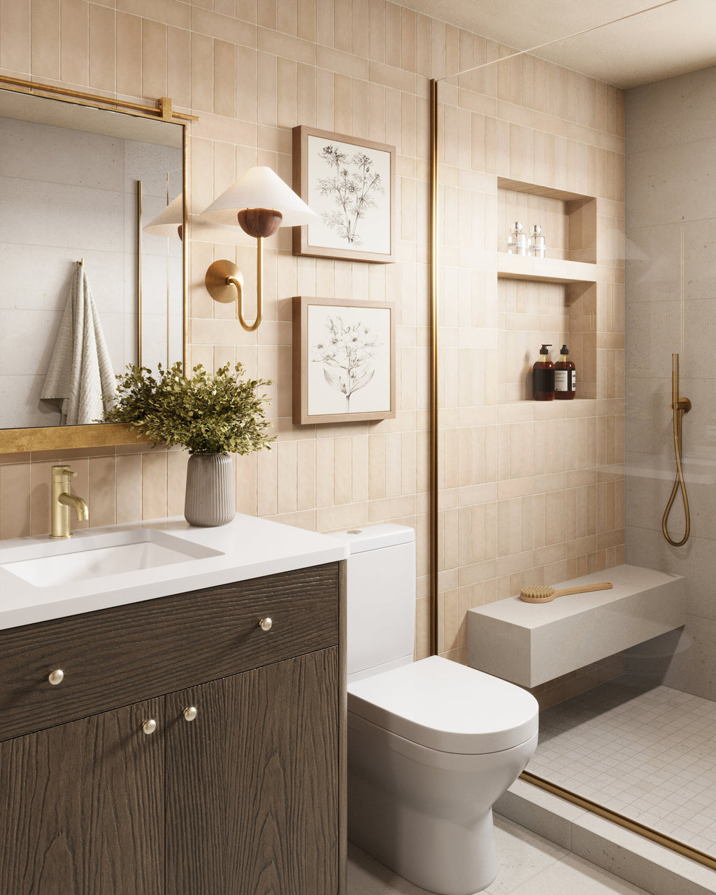 Leilani Wall Sconce in Patina Brass