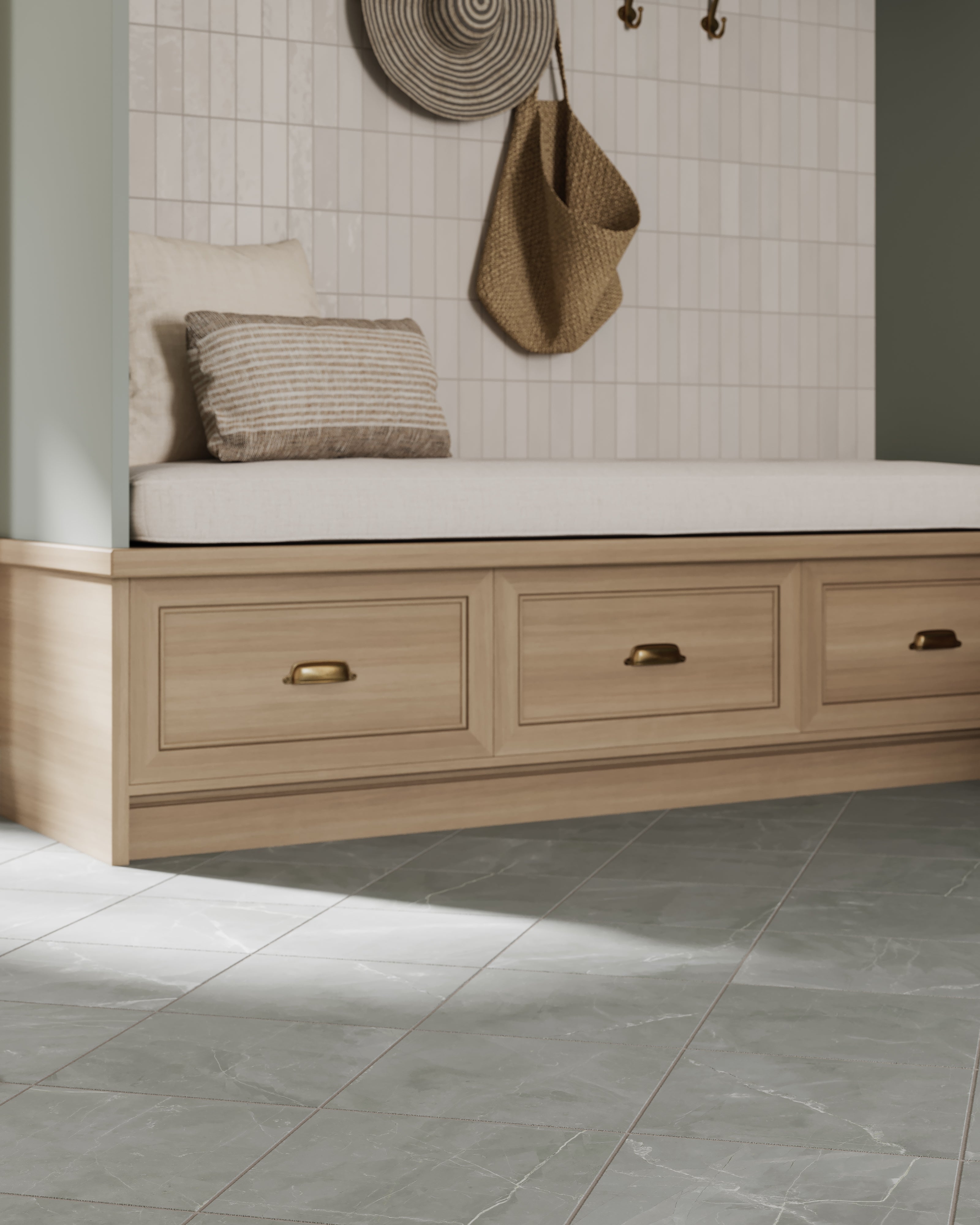 Leona 12x12 Matte Porcelain Tile in Amani Grey