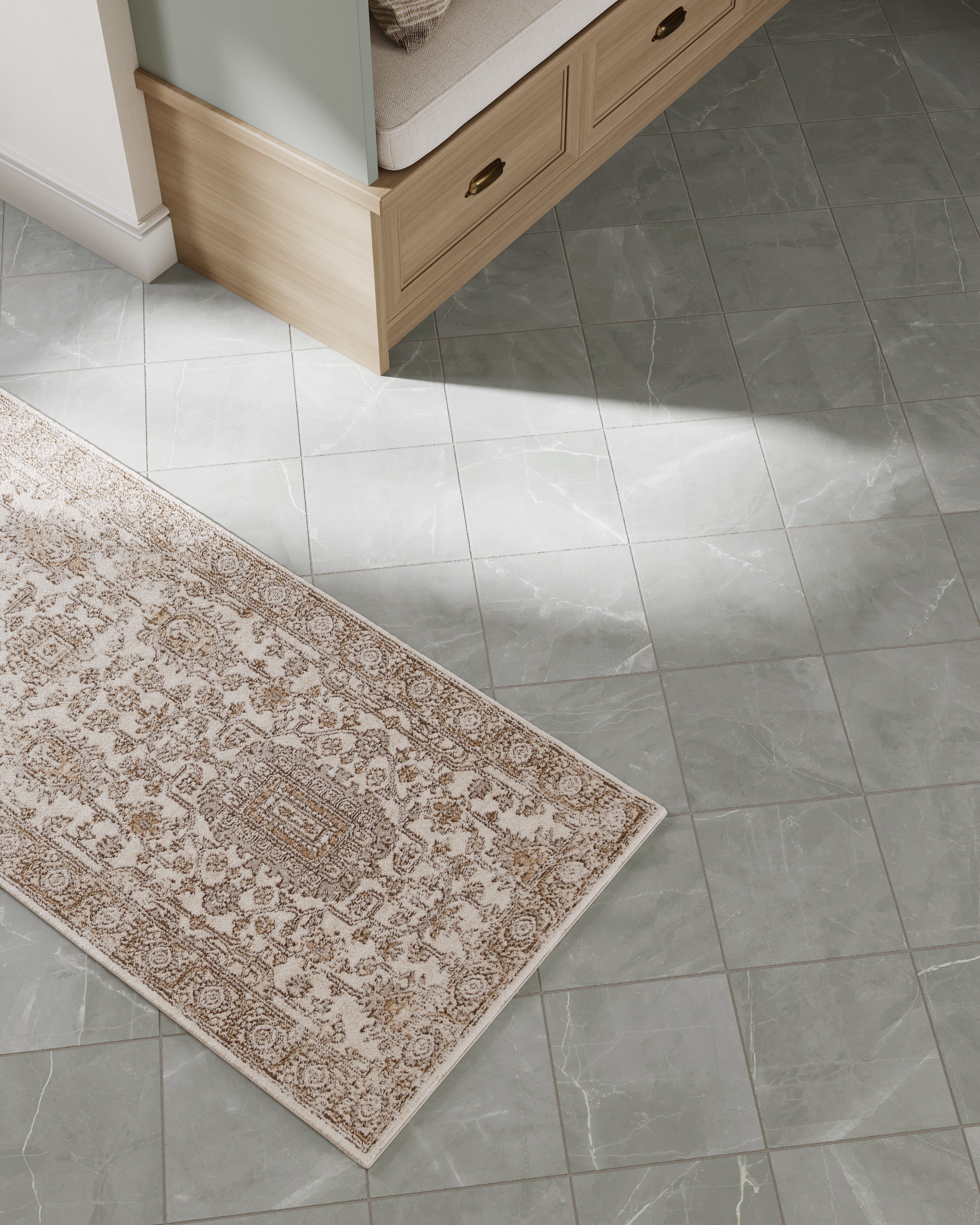 Leona 12x12 Matte Porcelain Tile in Amani Grey