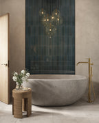 Walsh 7-Light Chandelier in Clear Glass & Burnished Brass