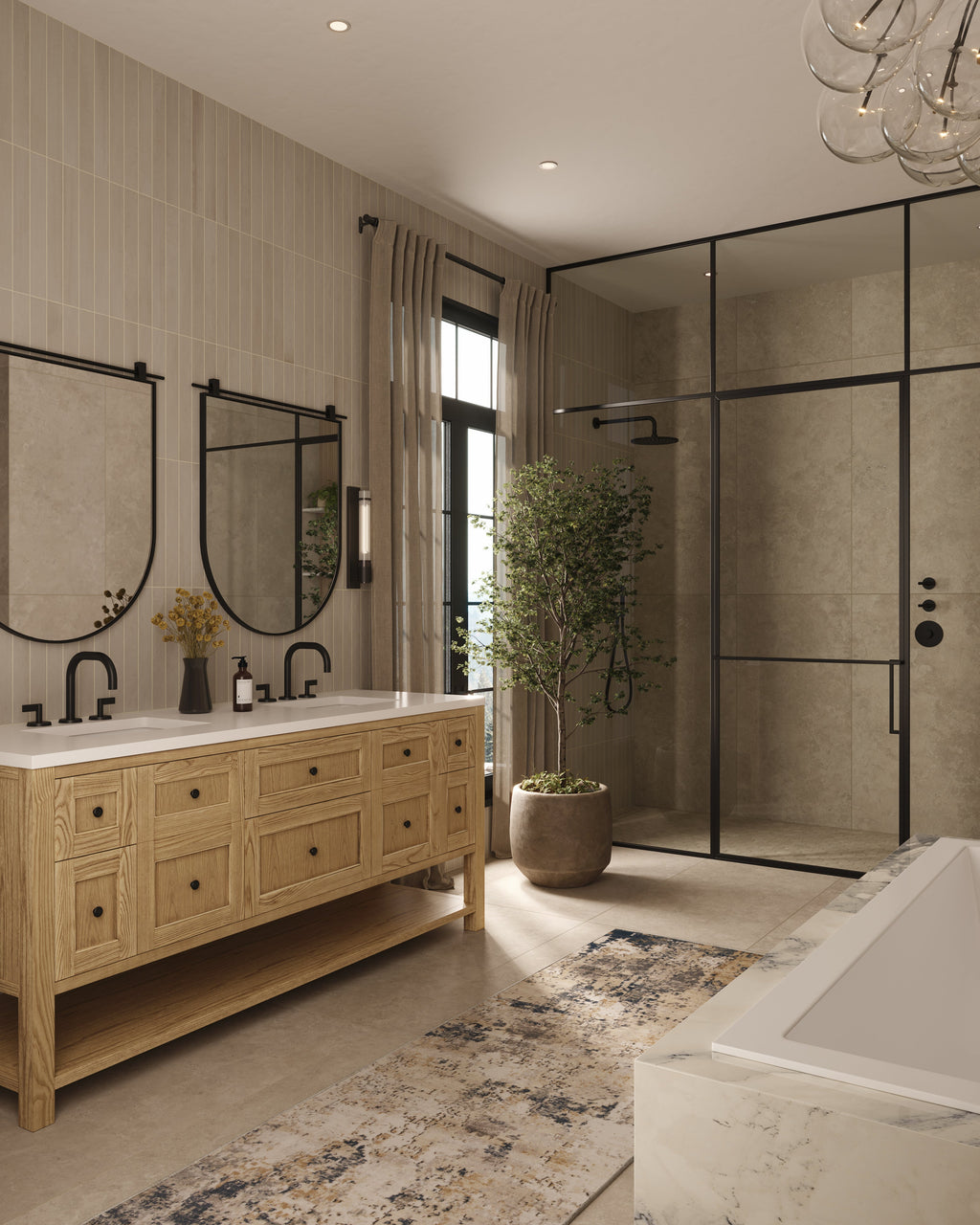 Charlise Polypropylene & Polyester Pile Rug in Natural / River