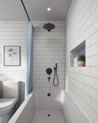 Ariel 12x12 Glossy Porcelain Penny Round Mosaic Tile in Dusty Blue