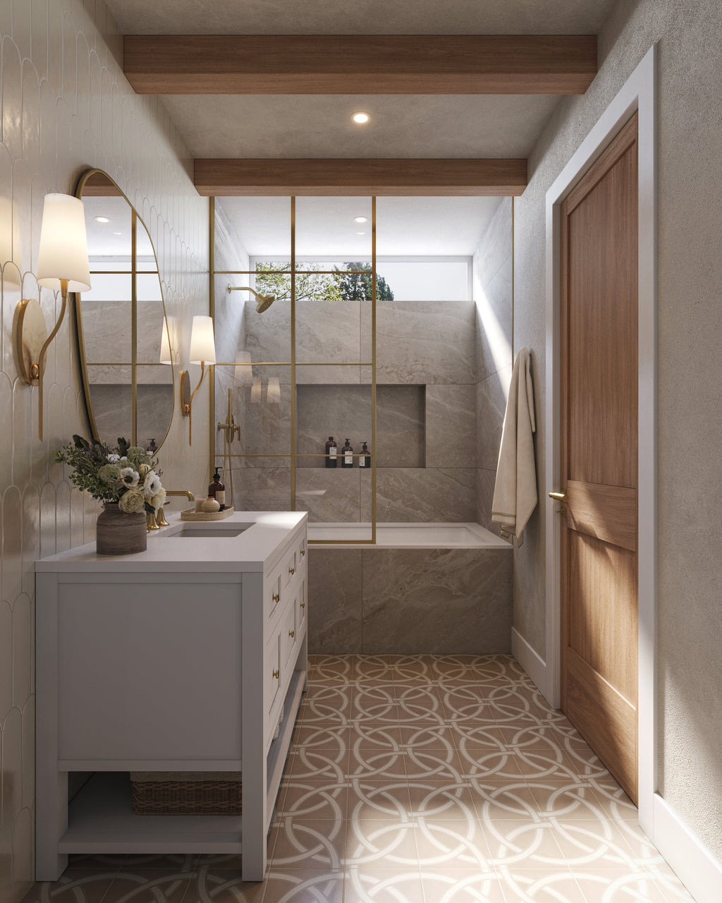 Goodwin Wall Sconce in Aged Brass