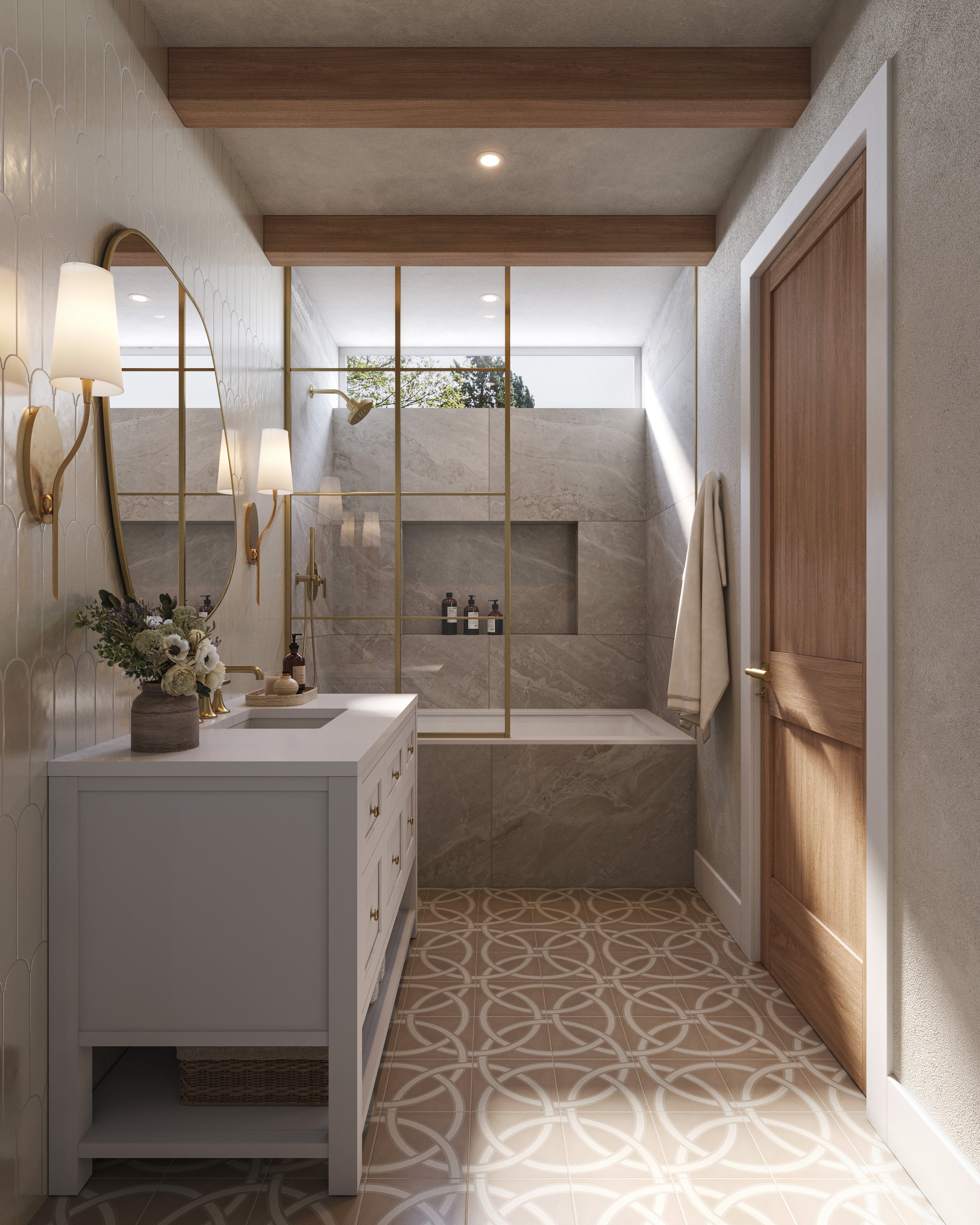 Goodwin Wall Sconce in Aged Brass