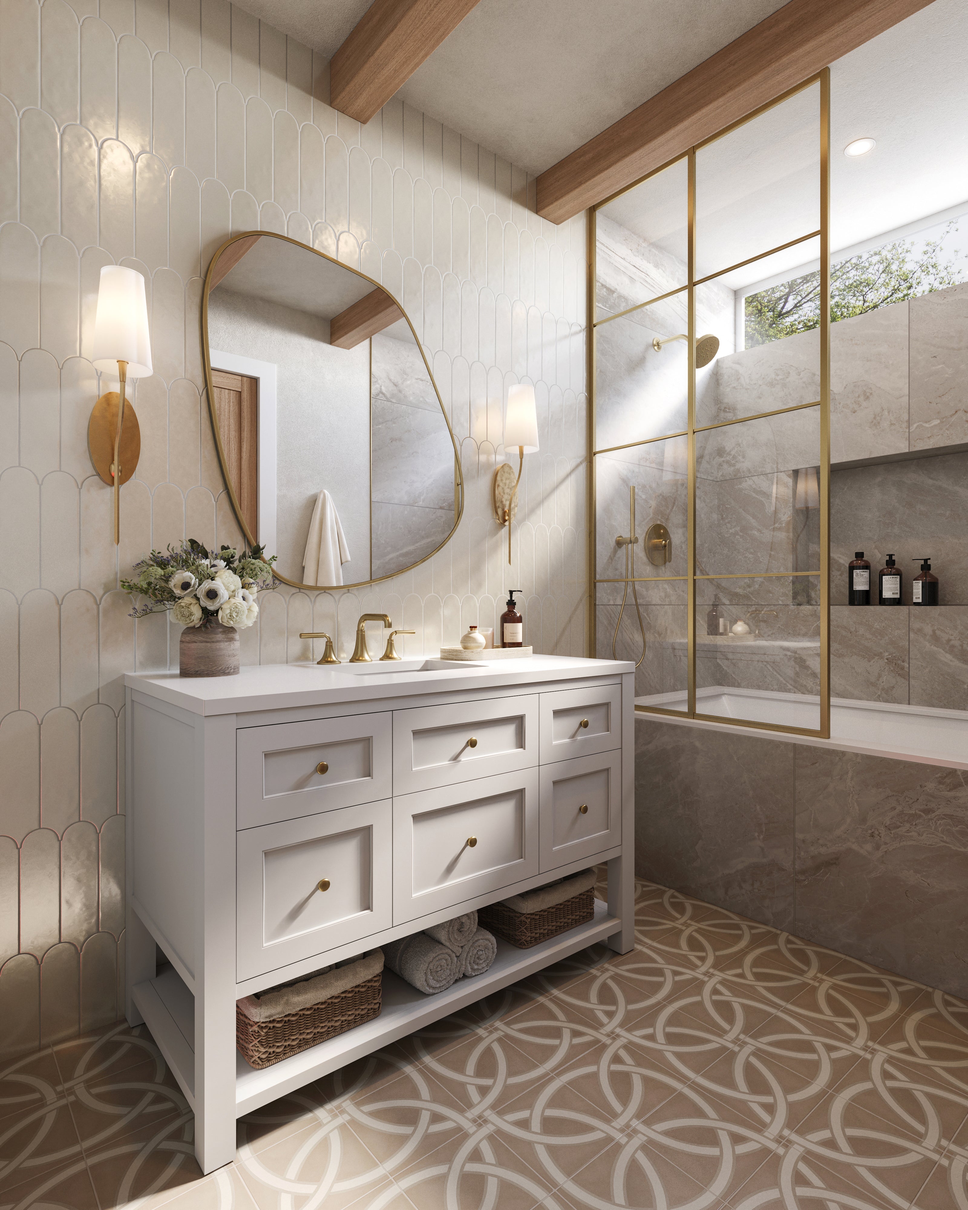 Goodwin Wall Sconce in Aged Brass