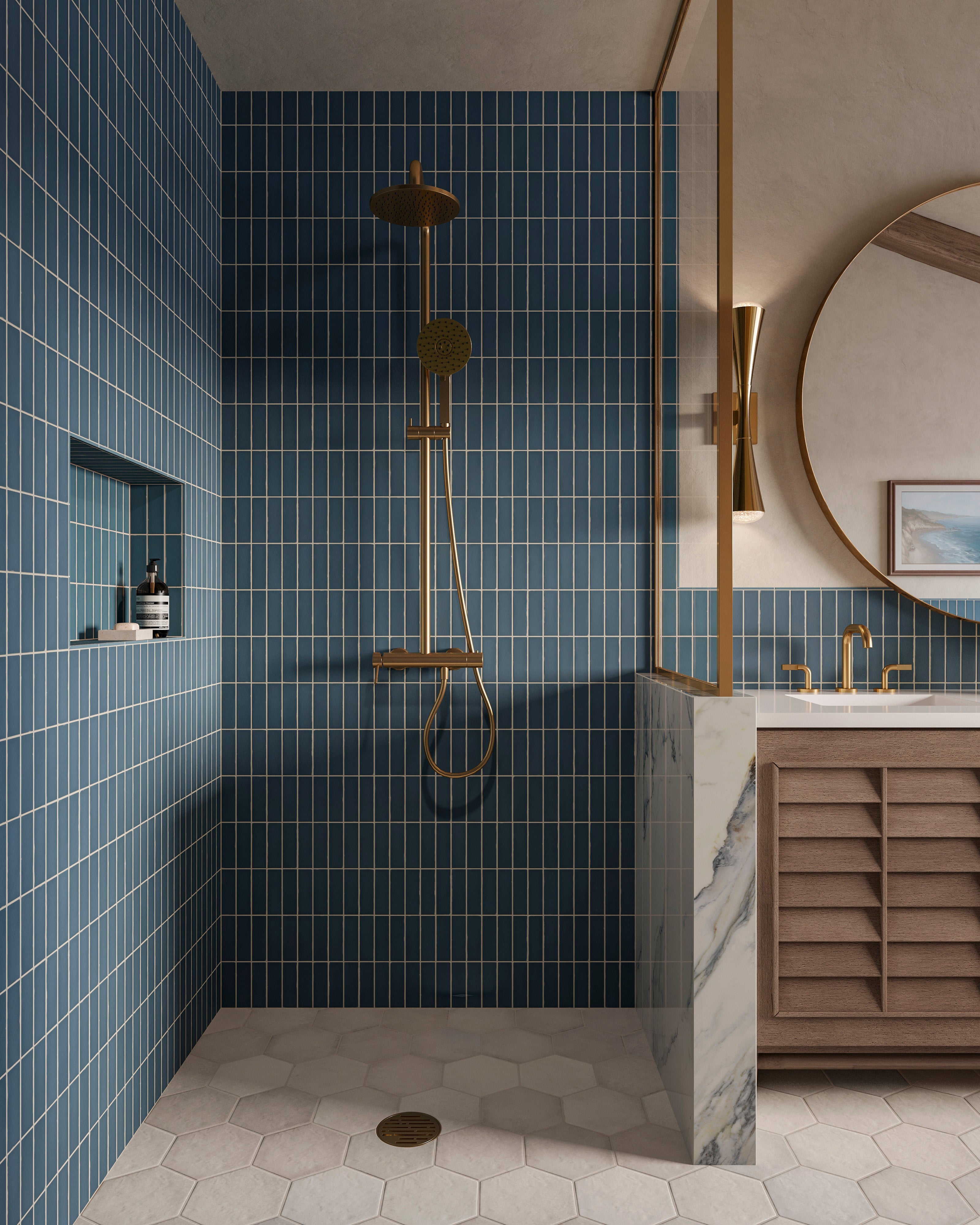 Garnet Wall Sconce in Vintage Brass