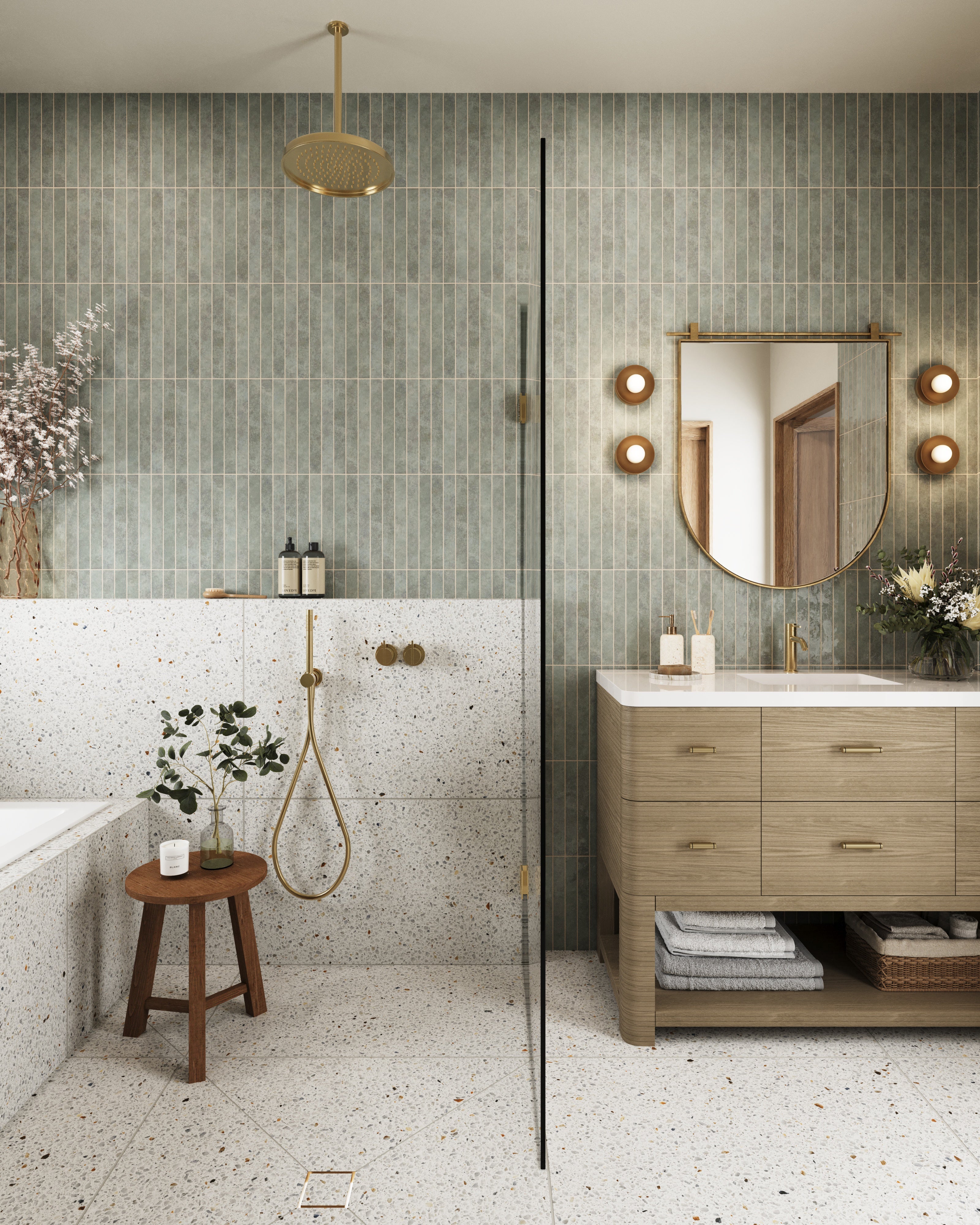 Rue Bath And Vanity Light In Aged Brass