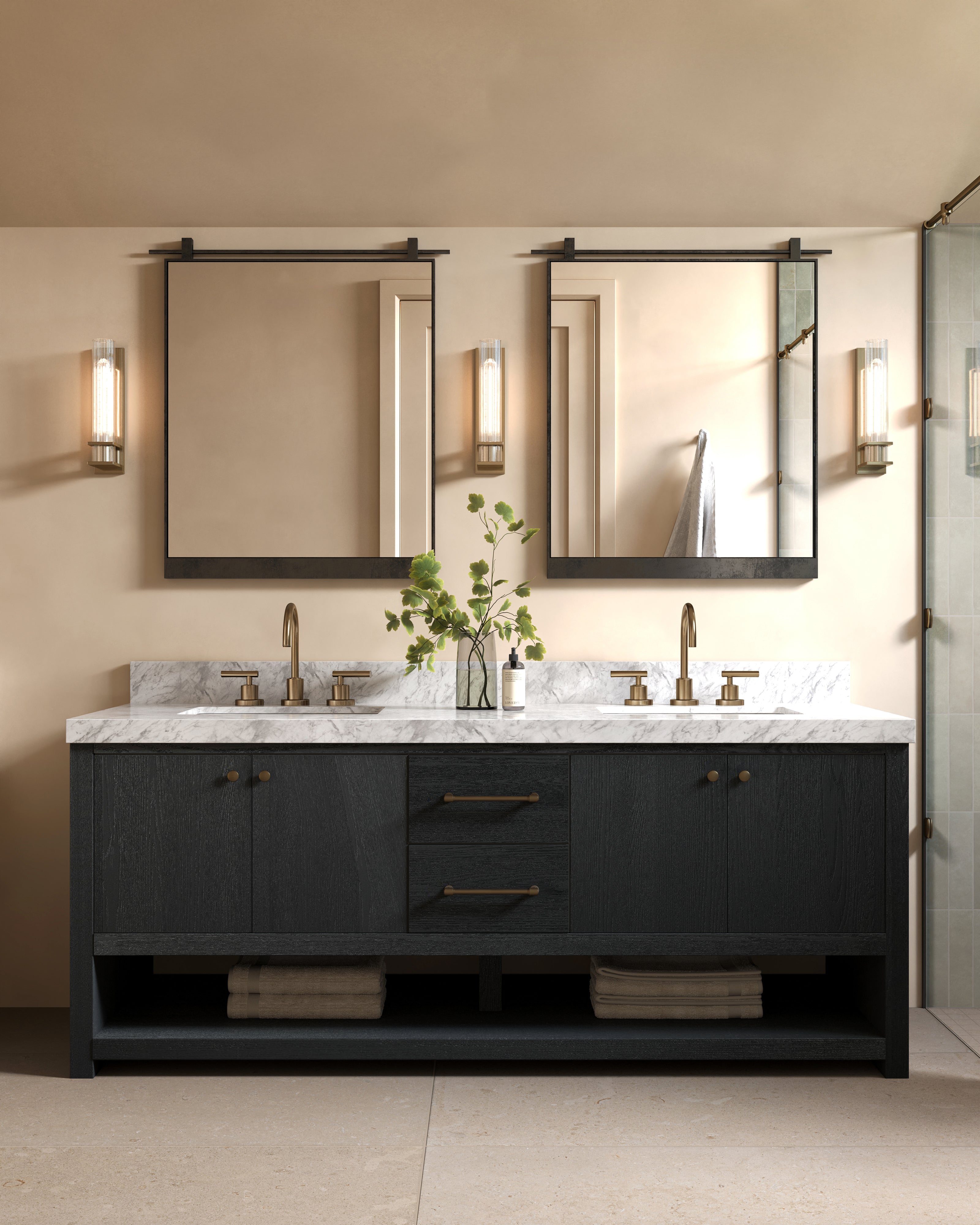 Hennessy Wall Sconce in Aged Brass