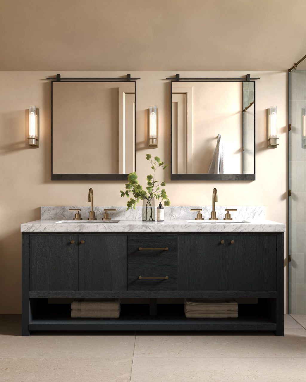 Clancy Small Mirror in Antiqued Iron