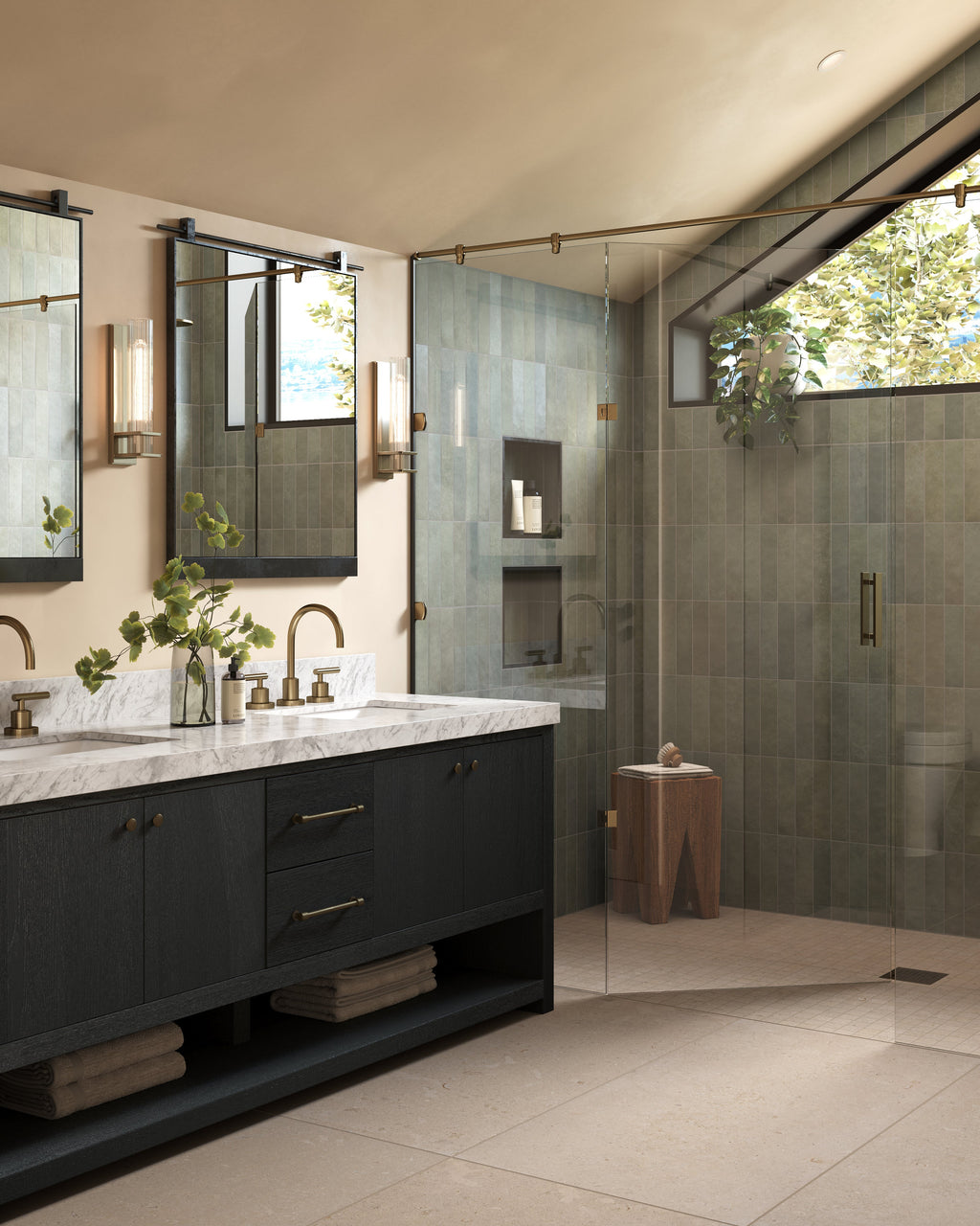 Clancy Small Mirror in Antiqued Iron