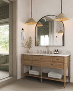 Alma Pendant in Ecru Marble Solid