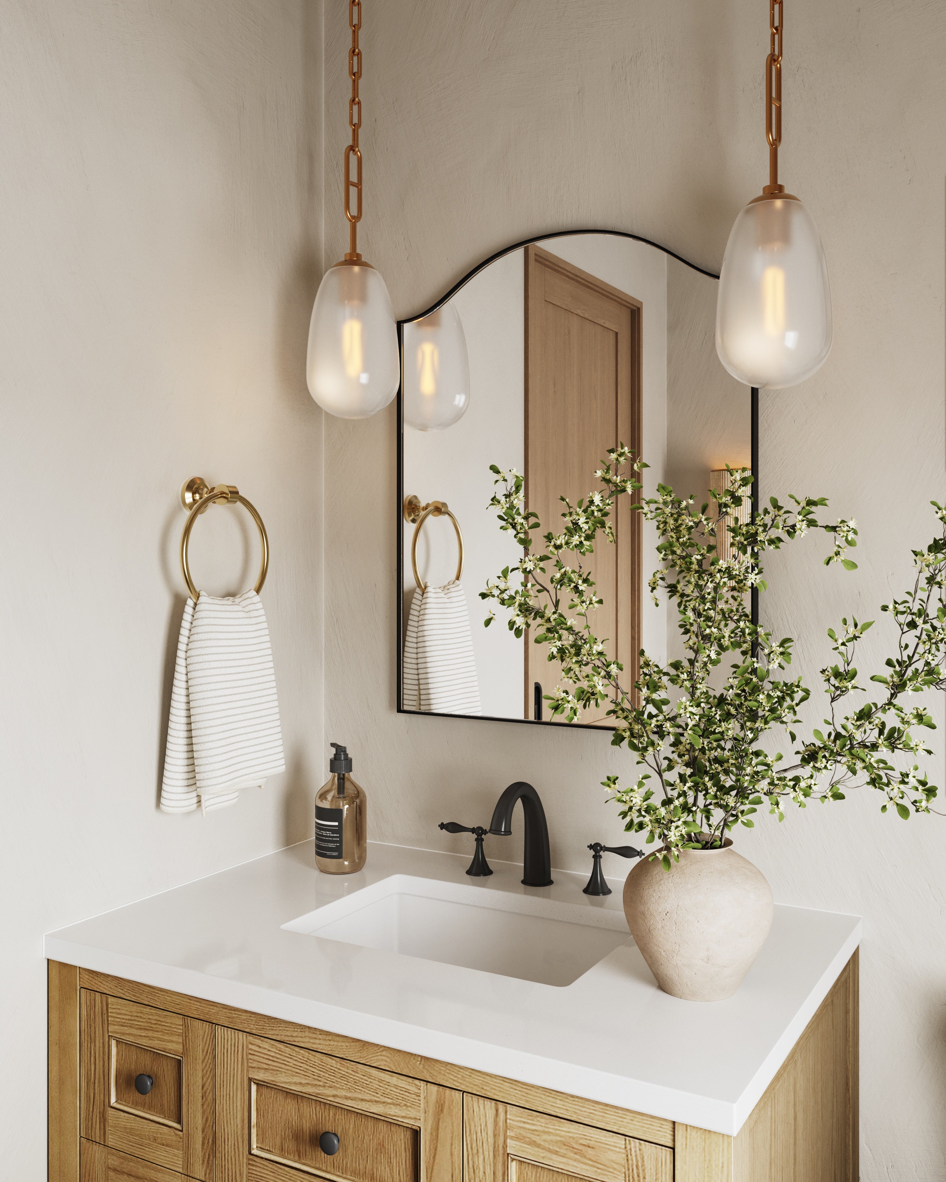 Everdale Small Mirror in Gunmetal