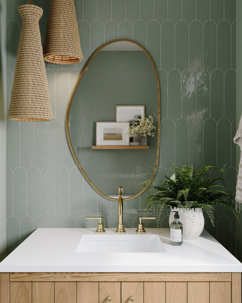 Rory Mirror in Antique Brass Iron