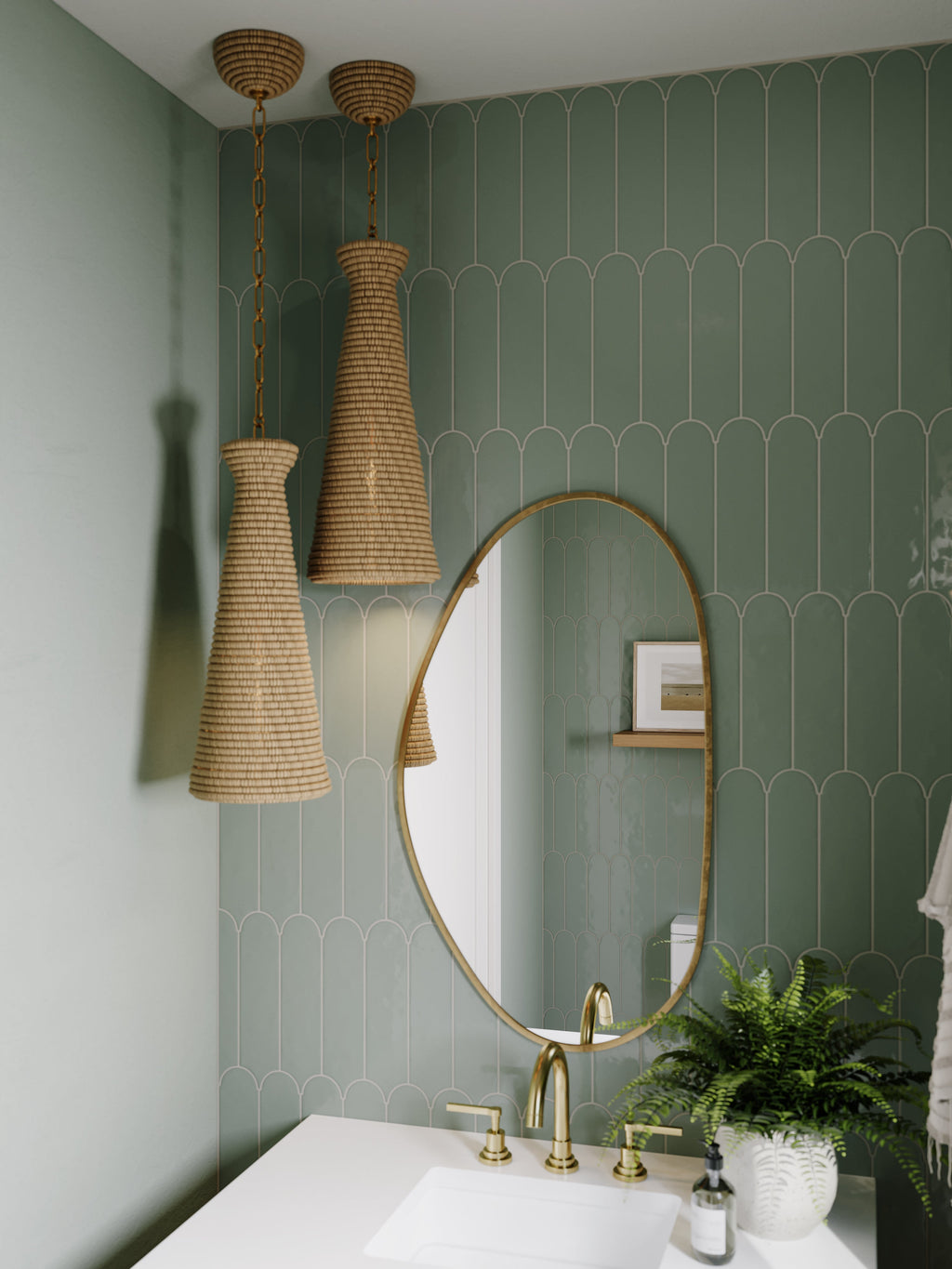 Rory Mirror in Antique Brass Iron