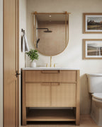 Clancy Small Arch Mirror in Antique Brass