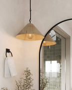 Esmeralda Wide Mirror in Iron Matte Black